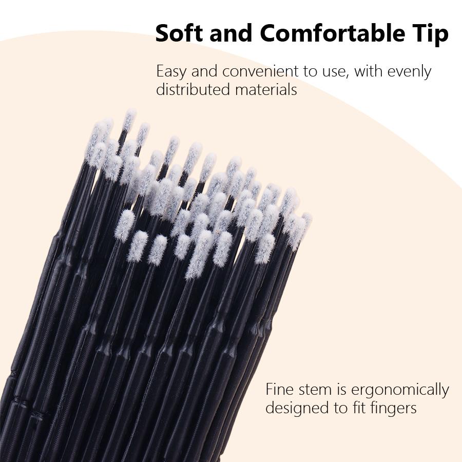 300/500/1000Pcs Eyelash Cleaning Brush Beauty Makeup Clean Remover Tool for Eyelash Extension Application Detail Work