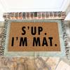 S'UP I'M MAT Doormat Outdoor Anti-Slip Rubber for Entryway Indoor Front Porch Decor Rug Welcome Funny Door Mat