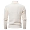 Men's Fashion Corn Grain Plaid Turtleneck Sweater Knitted Sweater Men's Warm Thread