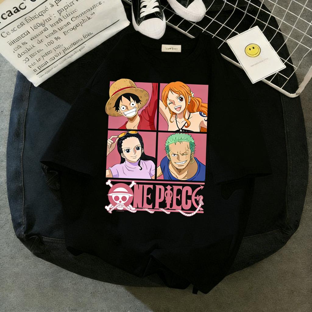 Unisex Anime Graphic T Shirt Unisex Women Printed One Piece Short Sleeve Tee Parentchild Clothing Loose Casual Top Summer 2026 Y2k