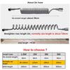 1.5/2/3m Max Flexible White Spring Shower Head Water Hose Tube for Wc Toilet Bidet Sprayer Telephone Line Soft Bathroom Parts