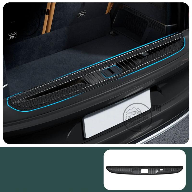 For ZEEKR 9X 2025 2026 Car Rear Guard Plate Trunk Protective ABS Carbon fiber Pattern Cover STELL ProtectiveInterior Accessories