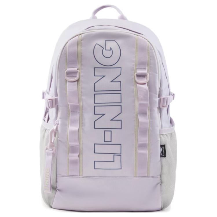 

Li Ning Sports Lifestyle Series Fashion Minimalist Logo Print Zipper Backpack Unisex Backpack Cloud-Purple ABSV013-5 Cloud Purple