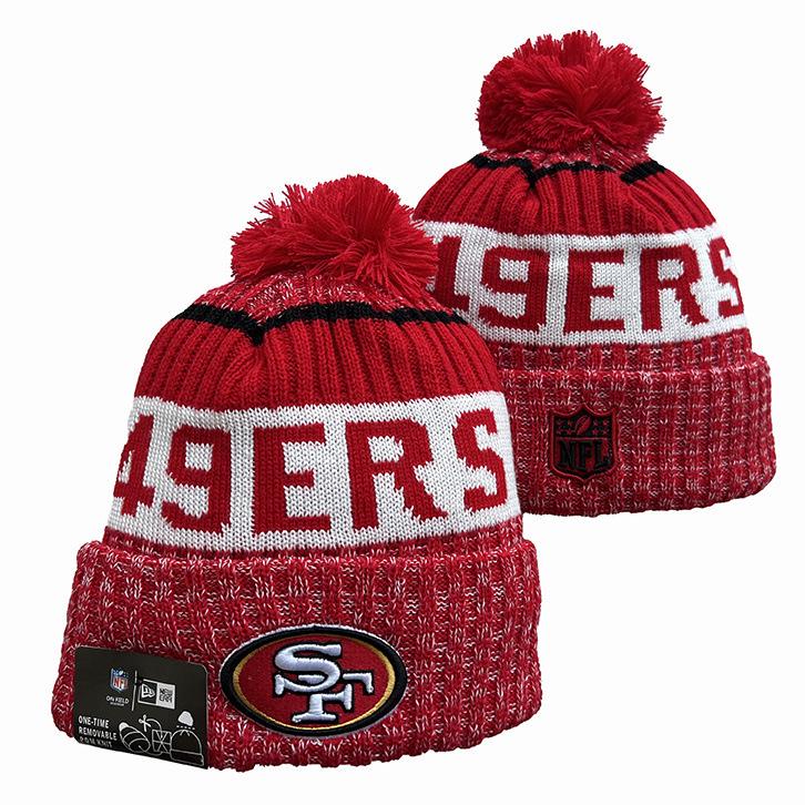 49er Team 2025 Autumn/Winter Wool Pom-Pom Knit Hat - Warm Embroidered Couple Style