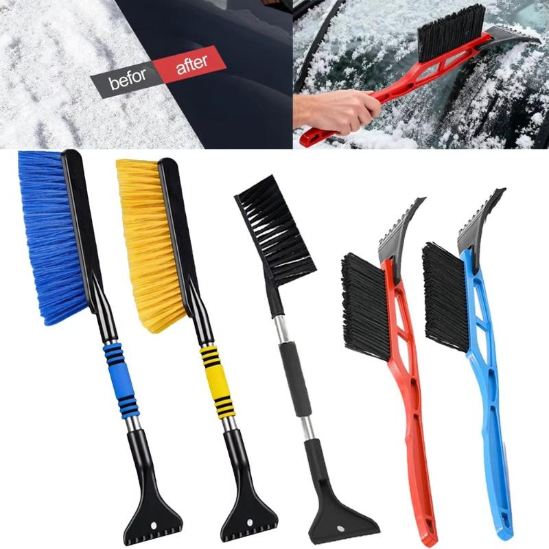 Double Head Car Snow Removal Shovel 2 In 1 Ice Scraper Snow Brush For Car Windshield Extra-Long Snow Shovel