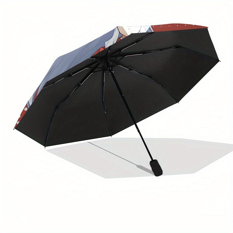 1pc Inuyasha, Red Cloak Themed High-quality Umbrella,Automatic Opening and Closing Umbrella,Multi-functional Umbrella G0811267
