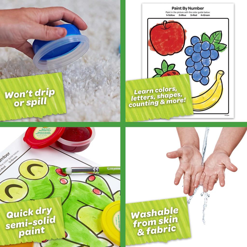 Crayola 811495 Genuine Coloring Book 4 Coloring 20 No Water Required Set, Colors, Sheets, Sheets,