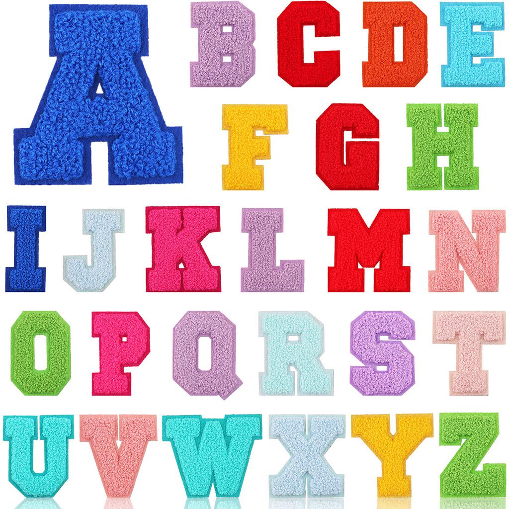 7Cm White Background Pink Character Embroidery Cloth Sticker English Towel Embroidery Letter Computer Embroidery Chapter Boy Embroidery Post