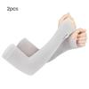 2 Pair Arm Covers Ice Silk Sun Protection Unisex Elbow Cover Outdoor Cycling Running Fishing Driving Cool Anti-UV Arm Sleeves