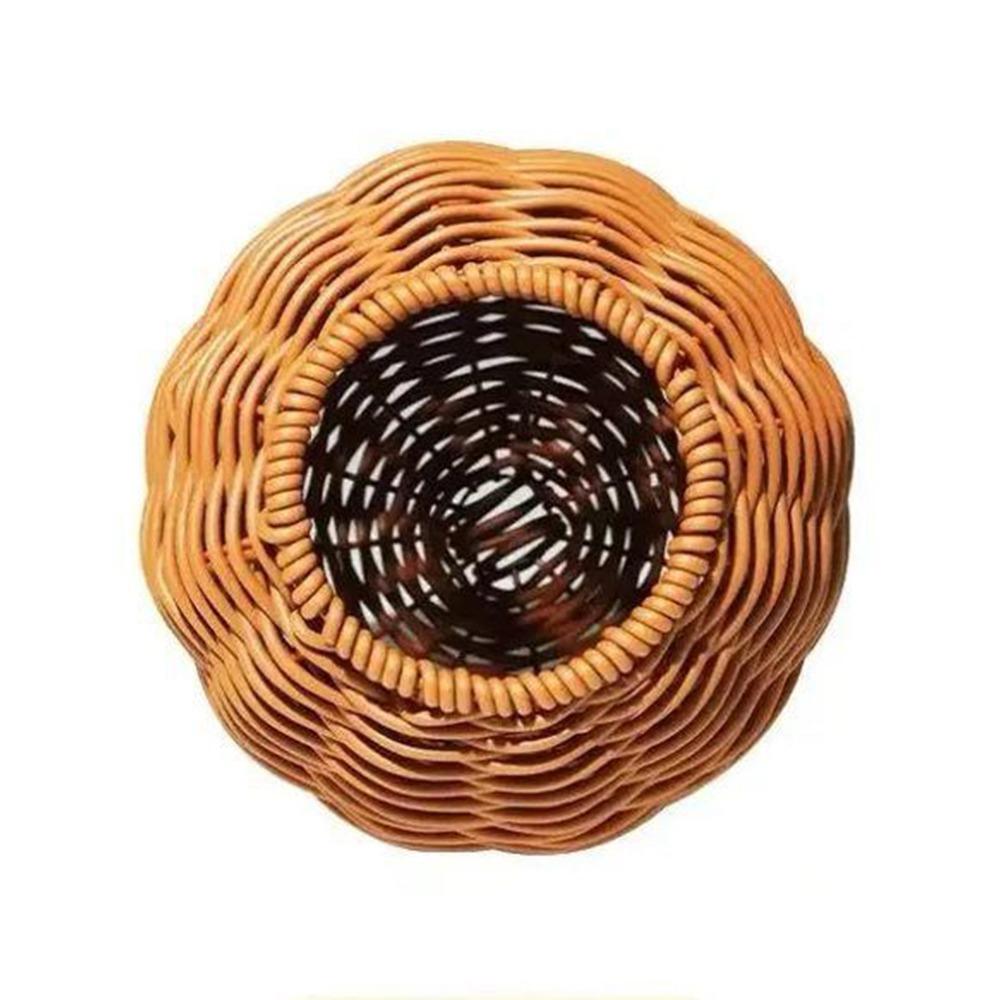 Imitation Rattan Weave Spherical Bird Breeding Nest Ventilated Hangable Bird Cage Summer Cool Breathable Parrot House Garden