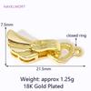 18K Gold Plated Brass Connector Clasps For Jewelry Making,Locks For Jewelry,Fasteners For Bracelets,DIY Jewelry Accessories