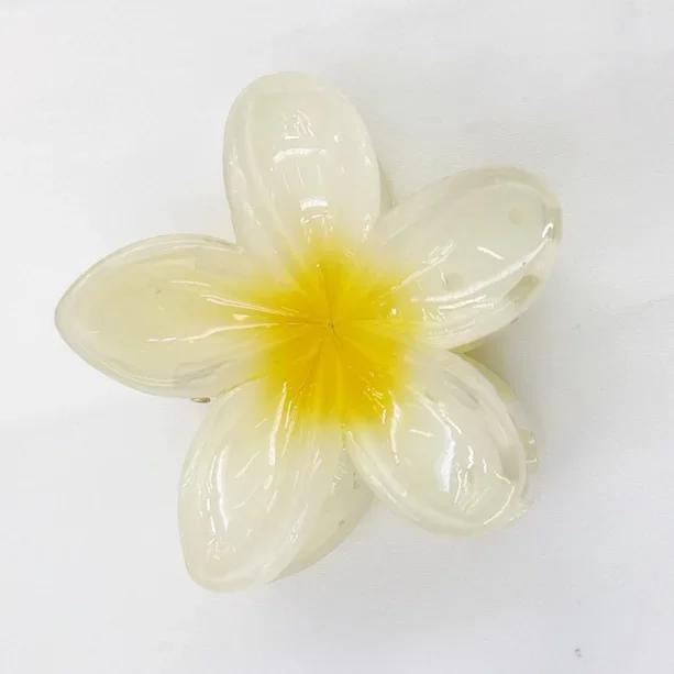 New Fashion Summer Gradient Flower Acrylic Hair Clip For Women Sweet Ponytail Hair Claw Shark Hairpin Barrettes Hair Accessories