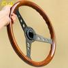 Volante JDM Universale 14 pollici 358mm INDY Stile Legno Volante Sportivo Classico Vintage