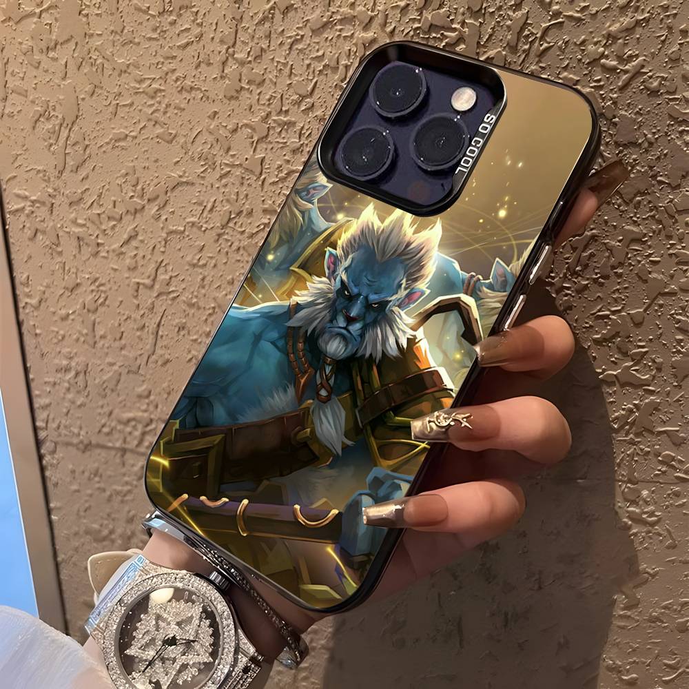 

D-Dota 2 Крутий ігровий чохол для телефону для iPhone 17,16,15,14,13,12,11,Pro,XS,Max,Plus,Mini,SE4,E Чорний матовий ударостійкий чохол iPhone12PROMAX