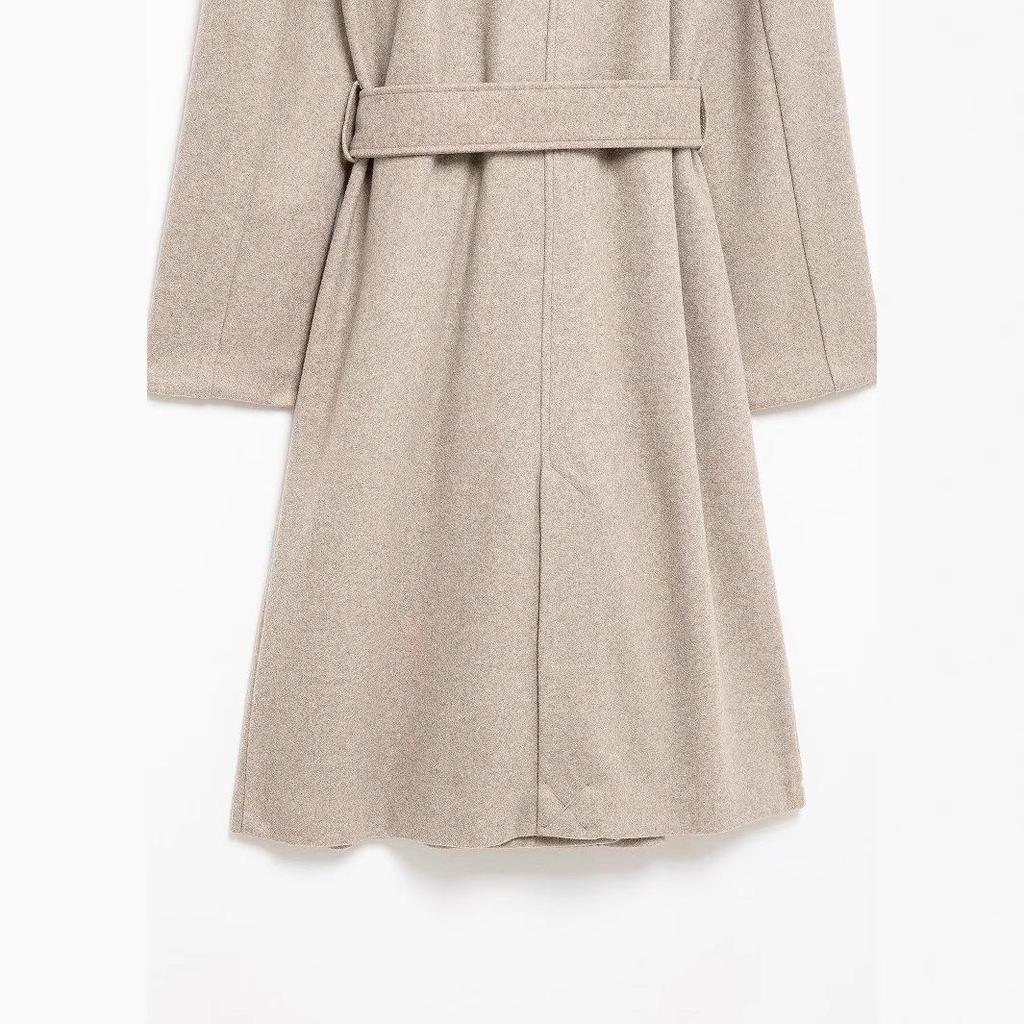 2025 Spring Women's Faux Fur Lapel Long-Sleeve Coat