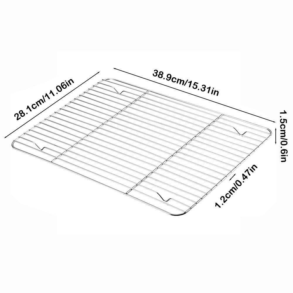New Stainless Steel Cooling Rack Smooth Edge Dense Wires Baking Rack Easy to Clean Barbecue Cooking Mesh Shelf Cooking