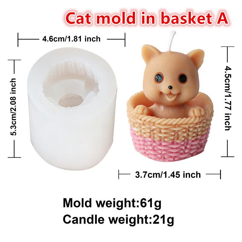 

Small size 3D animal cat monkey candle mold Silicone chocolate candy cake home deco Animal moldration craft mold