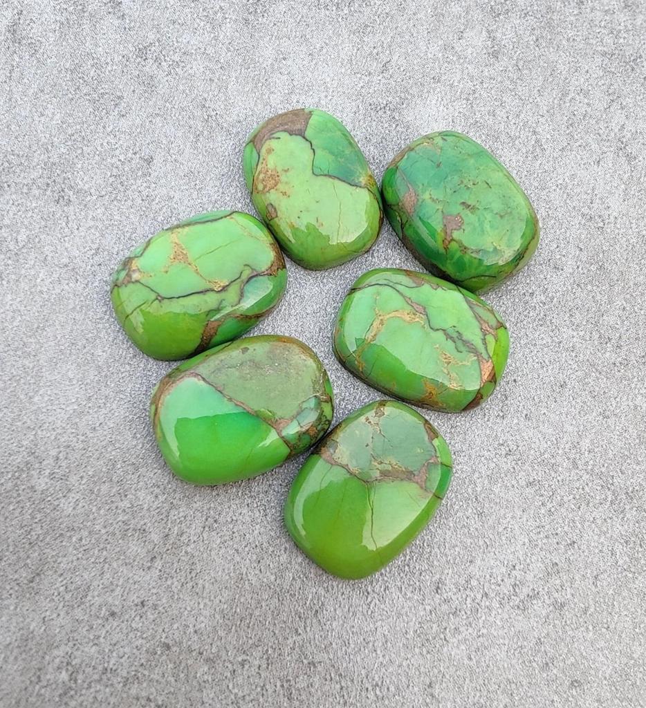 AAA+ Green Turquoise Cushion Rectangle Cabochon Gemstone For Jewelry