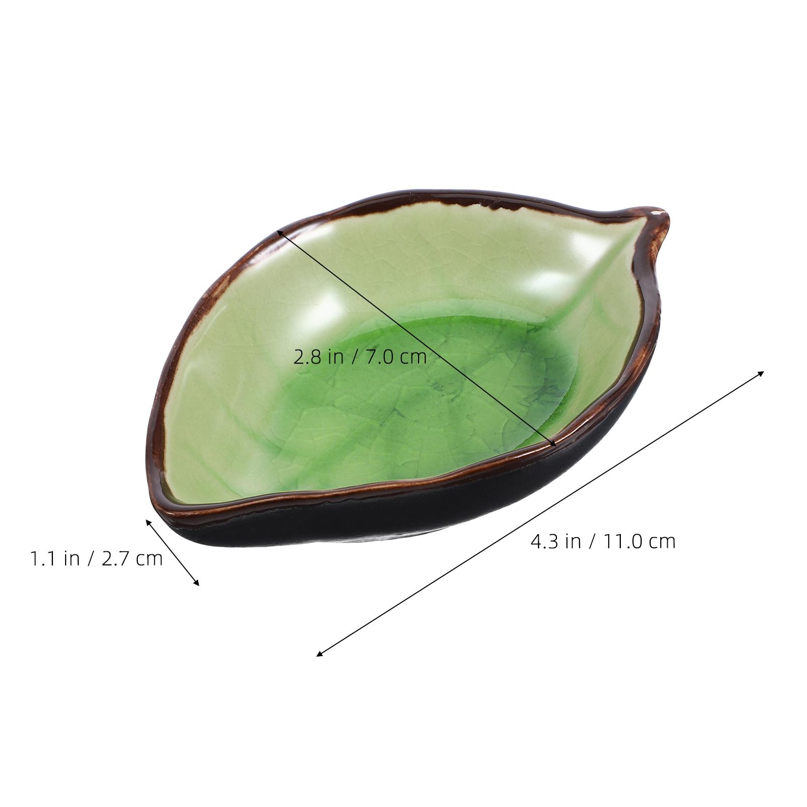

2 pcs Ceramic Leaf Spoon Rest Ice Crack Finish Kitchen Utensil Holder For Coffee Station Cooking Spoon Rest Stove Organizer светло-зеленый
