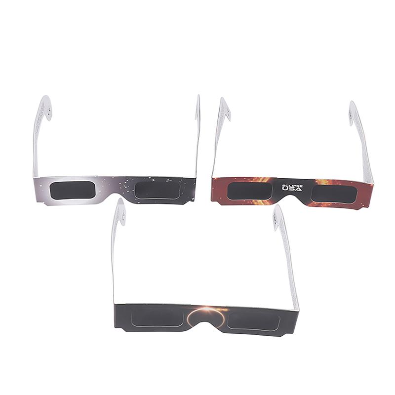 

1/5 шт. случайные бумажные очки для солнечного затмения, защищающие глаза, анти-УФ-очки для просмотра, безопасные оттенки, солнечные очки для наблюдения, отличные