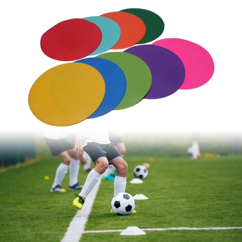 9Pcs Soft Round Spots Markers Flat Field Cones Floor Dots Floor Markers for Drill and Training Speed Agilitys Training