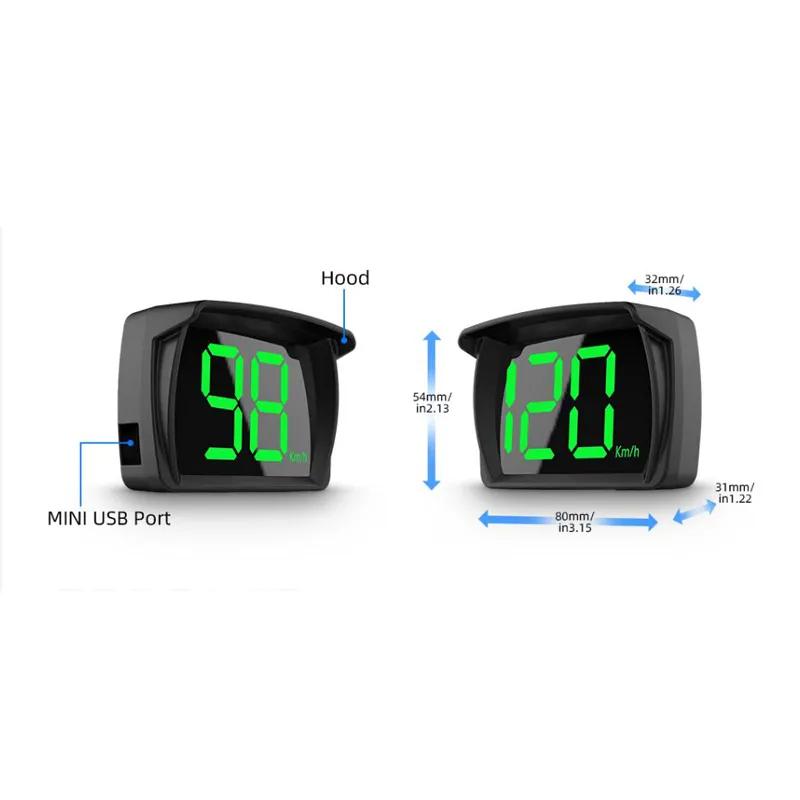Universal Car Head-up Display GPS Mph Km/h HUD Digital Speedometer Head Up Display Big Font Speed Real Time Meter KMH All Car