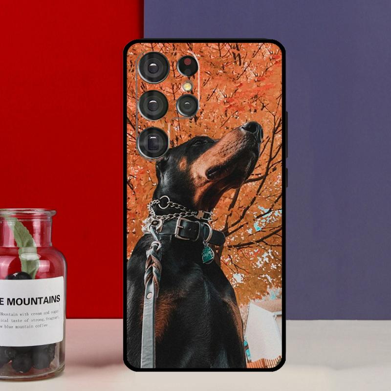 Animal Doberman Dog Funda Case For Samsung Galaxy S25 Ultra S9 S10 S20 S21 S22 Plus S23 Ultra S24 FE Phone Cover