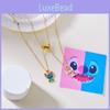 Lilo Stitch Heart Necklace With Electroplated Finish For Friendship And Couple Wear