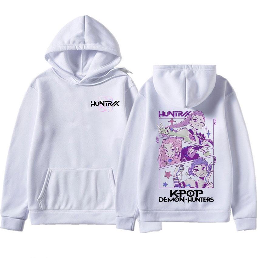 K-Pop Demon Hunters Hoodie Harajuku Pullovers Tops Streetwear Sweatshirts Anime Fashion Casual Hoodies