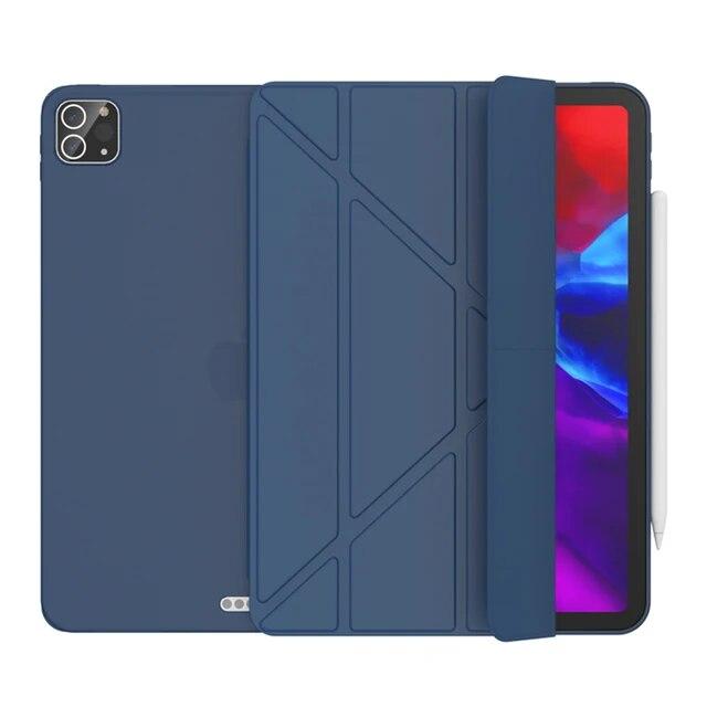 

Чехол для iPad Pro 2021 11 12,9 дюйма, магнитный чехол-подставка для планшета, чехол для iPad Pro 11 12 9, 2021 2020 For Pro 11 2021 темно-синий