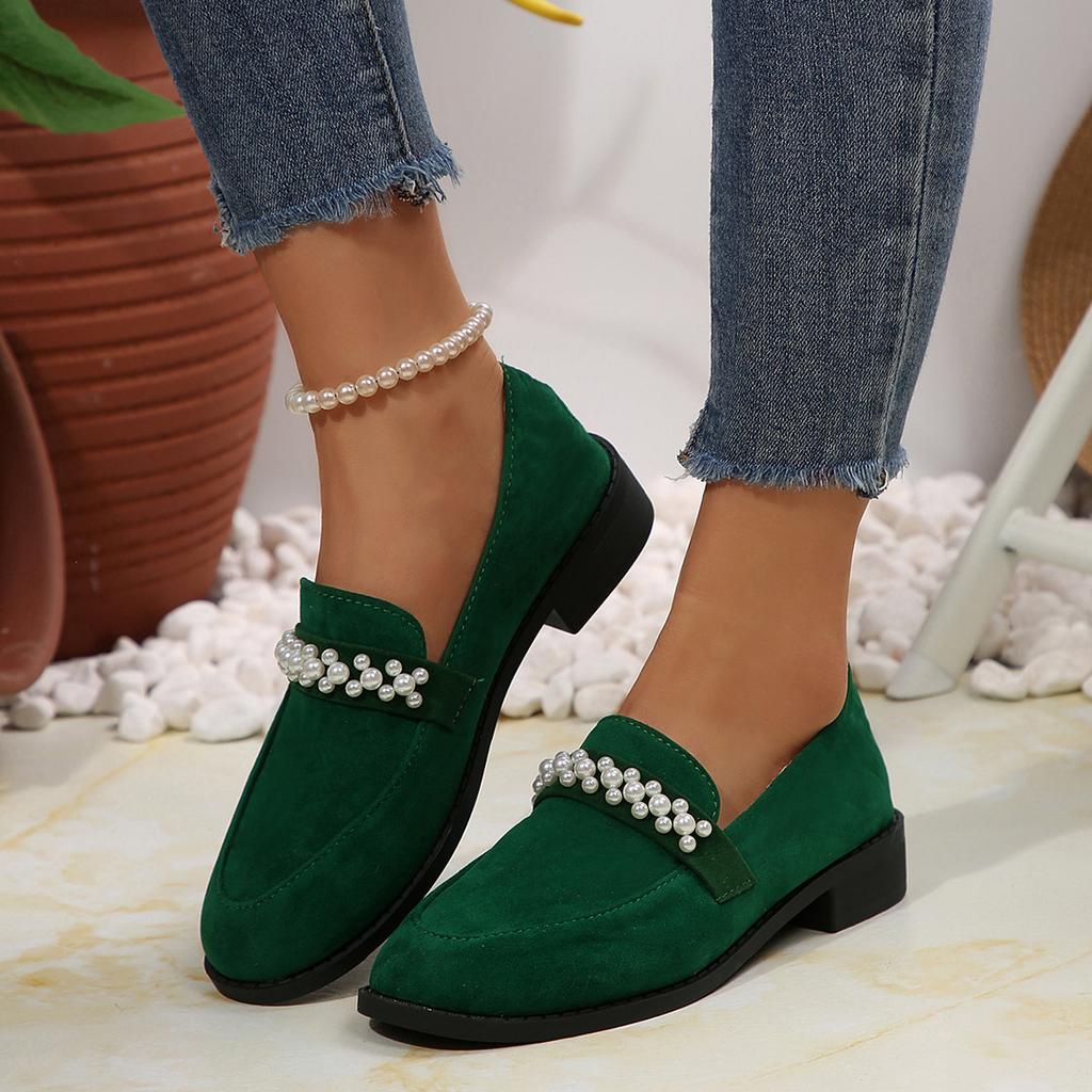 Foreign Trade Large Size Loafers 2025 New Single Shoes Leopard Print British Fashion Single Shoes Temperament Versatile Suede Women's Shoes