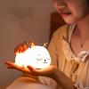 Cute Pet Deer Silicone Night Light USB Charging Pat Night Light Smart Timing Sleeping Bedroom Bedside Light Gift