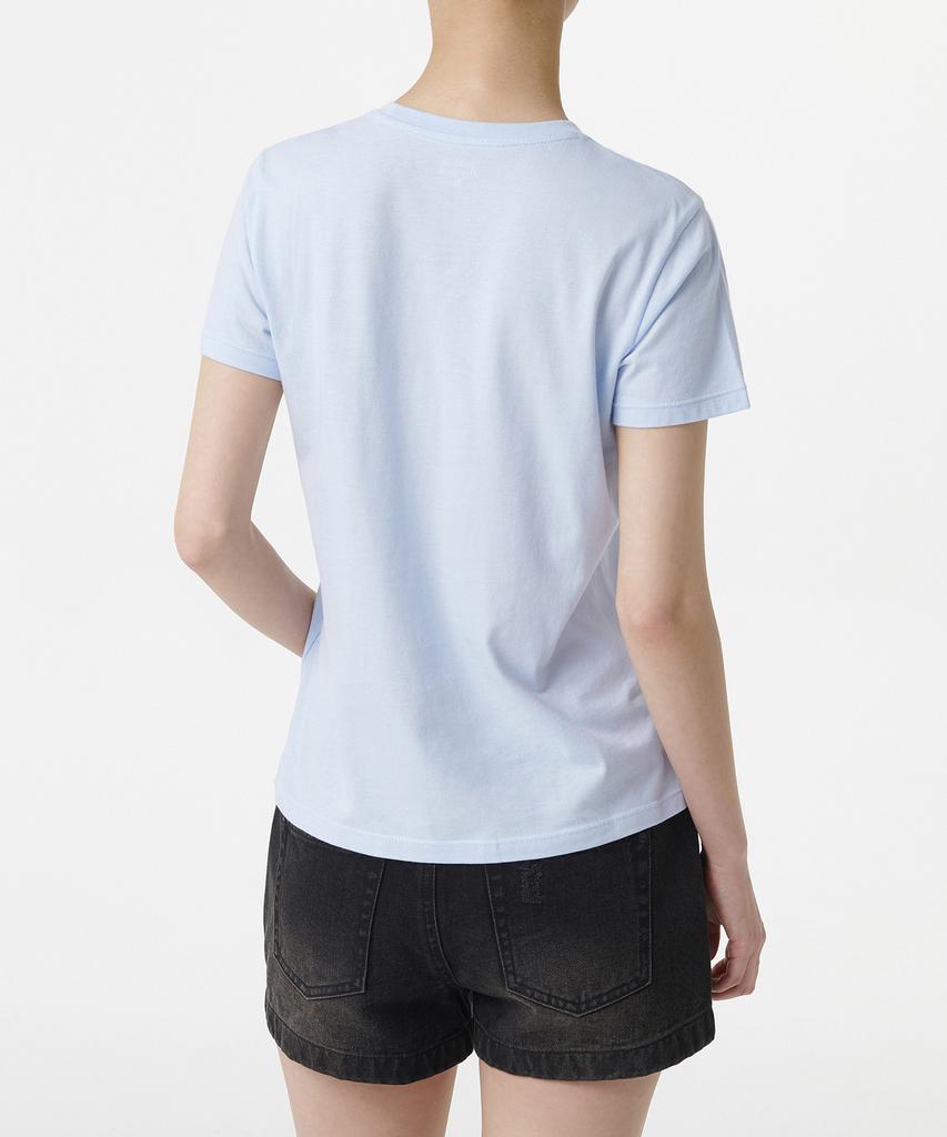 MUSINSA STANDARD WOMAN Women'S Modal Blend Basic Crew Neck T-Shirt [Pastel Blue]