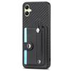 For Samsung Galaxy A05 4G Case Carbon Fiber Texture Leather Phone Back Cover with Card Holder