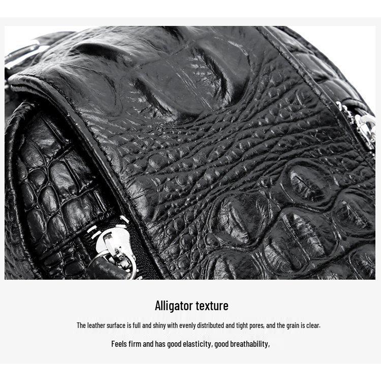 2023 Trendige Herren Echtleder Krokodilmuster Umhänge- Brusttasche