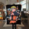 Coperta in Flanella con Motivo Naruto Uzumaki, Alta Qualità, Confortevole per Tutte le Stagioni, Decorazione per la Casa, Calore e Comfort, Perfetta per Regali.
