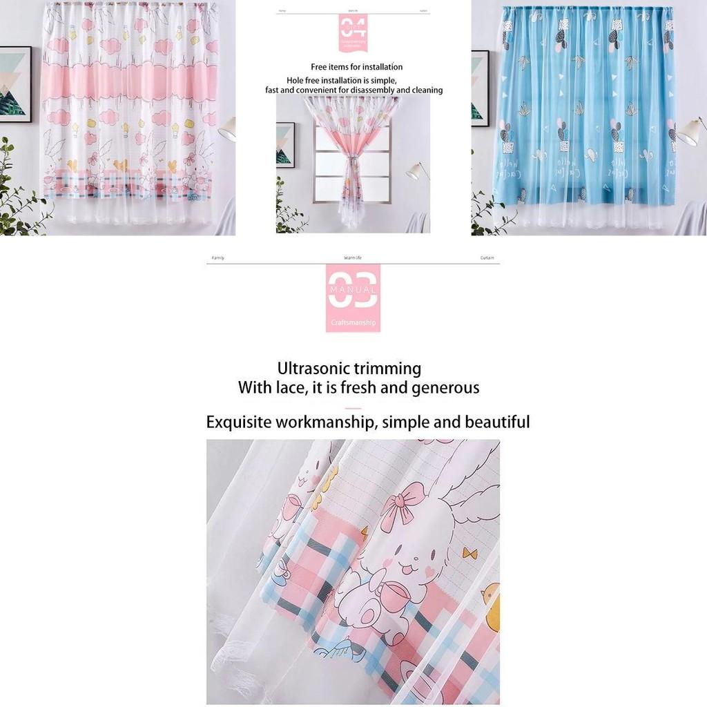 Elegant Velcro Curtain Window Self Adhesive Blackout Drapes For Cozy Bedrooms And Stylish Girls Decor