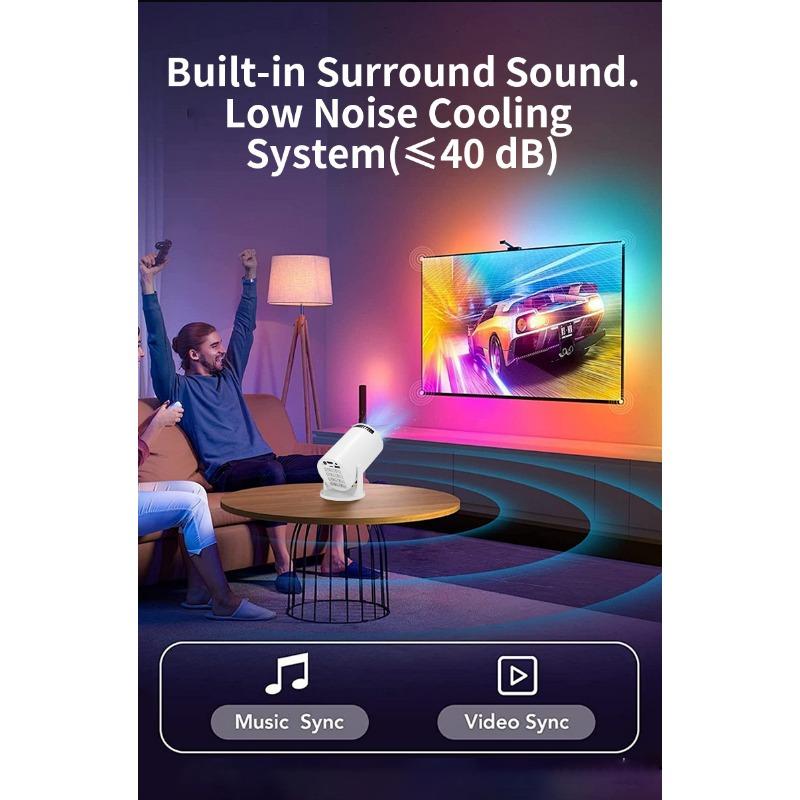 Household Small Portable Wired Wireless Mobile Phone Wall Projection Mini High Definition Pro Barrel Projector