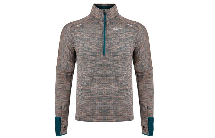 Nike Dri Fit Sweatshirts Men s Dark Turquoise Stand Collar Moderate Regular CU6088-394 M