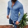 Versatile Men's Slim Fit V Neck Long Sleeve Muscle Tee T-shirt Ideal For Any Occasion
