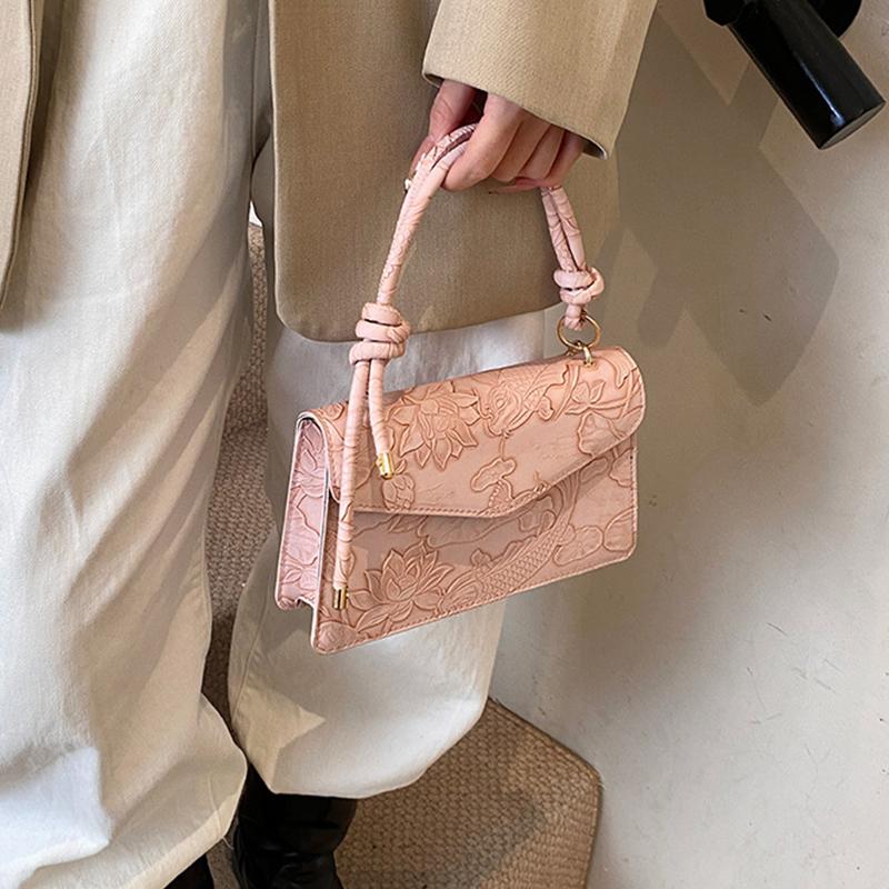 Autumn Womens Small Square Shoulder Bag Premium Textured Crossbody Bag Fashion Minimalist Versatile Handbag Purse KTB