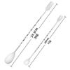1pcs 304 Stainless Steel Cocktail Mixing Stirring Spoon Fork Bar Spiral Pattern Drink Shaker Muddler Stirrer Twisted Fork Spoon