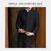 ROMON Men's Black Chinese Style Formal Suit Set