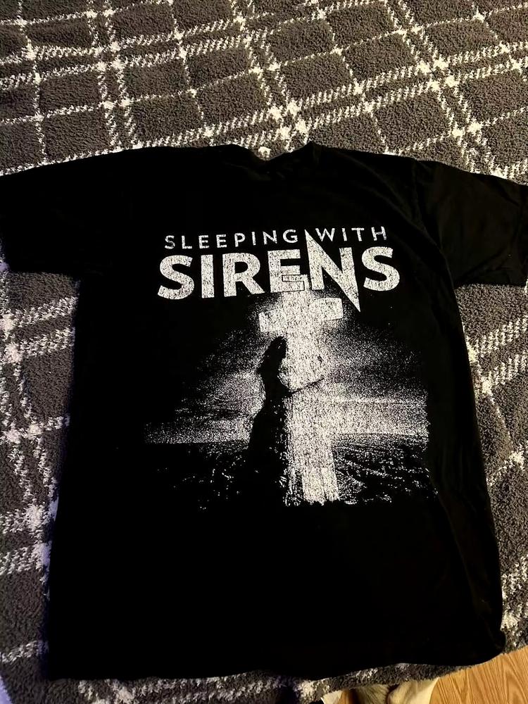 Hot Sleeping With Sirens Band Full Size Black Cotton Shirt NI516 S