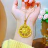 Vietnam Sand Gold Eight Treasures Compass Pendant Sweater Chain for Men and Women.