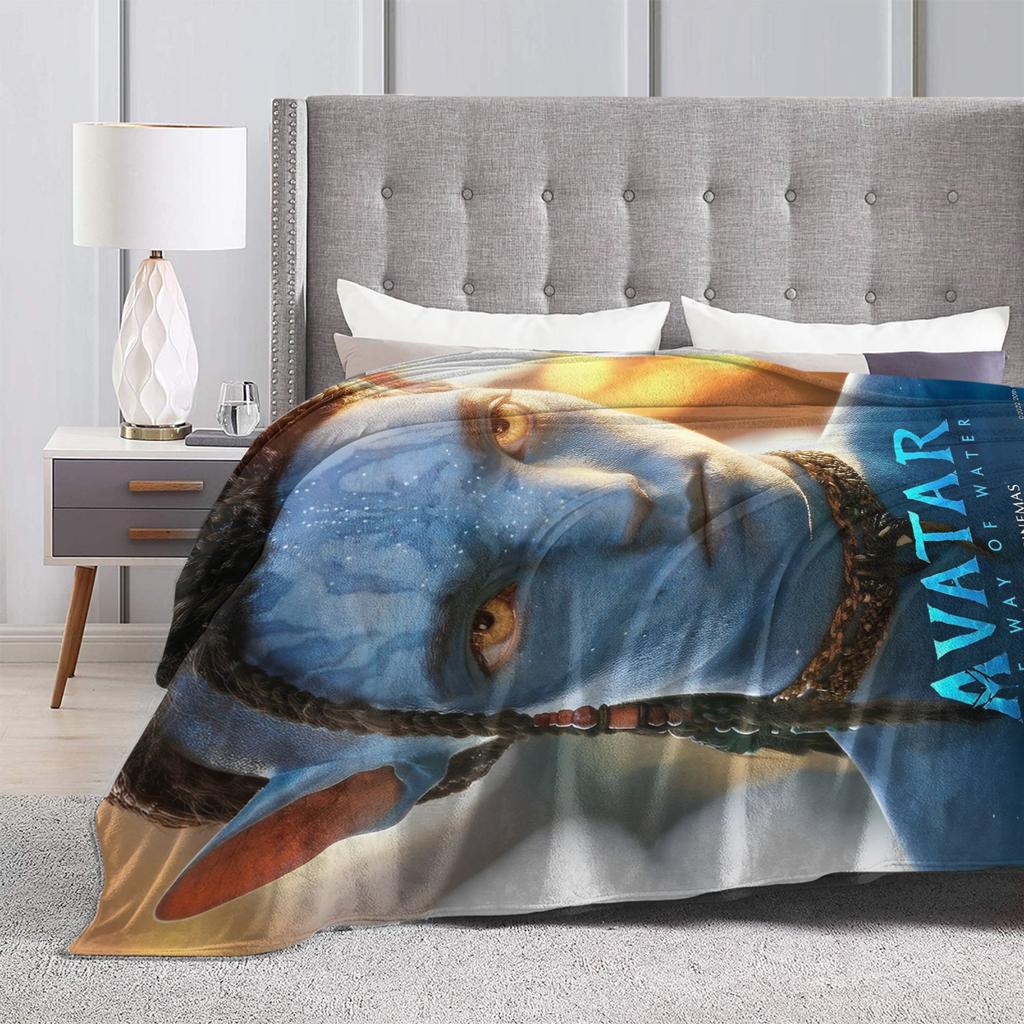 Movie Avatar The Way of Water Blankets  Warm Soft Plush Throw Blanket For Living Room Travel Office Flannel Bedspread Bed Cover