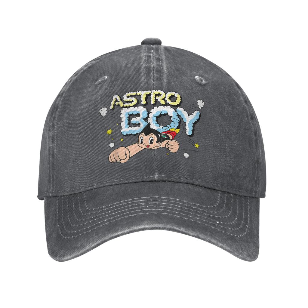 Astro Boy in the Clouds Baseball Caps Vintage Distressed Denim Washed Mighty Atom Sun Cap Unisex Women Outdoor Adjustable Fit Hats