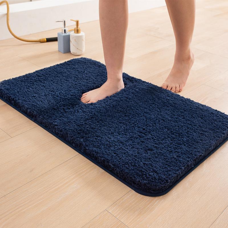 Thickened Velvet Carpet Kitchen Bathroom Absorbent Non-slip Mat