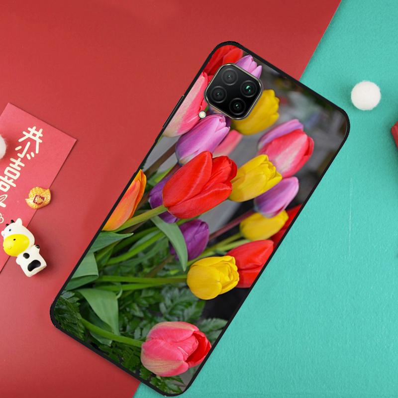 Tulip Flower Colorful Case For Huawei Nova 11 Pro 3i 7i 8i 11i Y60 Y70 Y90 Y61 Y91 9 10 SE P20 P40 P30 Lite Cover