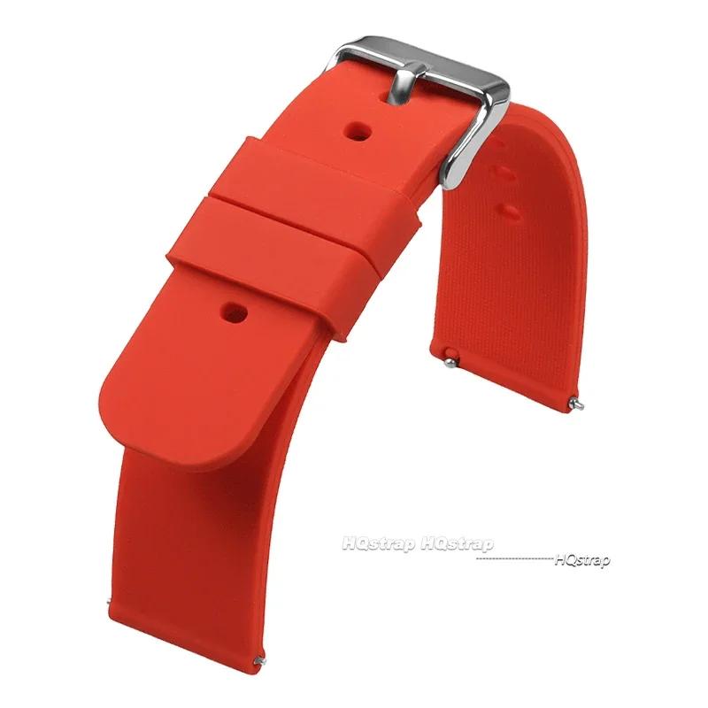 

Quick Release Silicone Band for Samsung Galaxy Watch Straps for Huawei Universal 18mm 20mm 22mm 24mm Women&Men Watchband 18mm красный